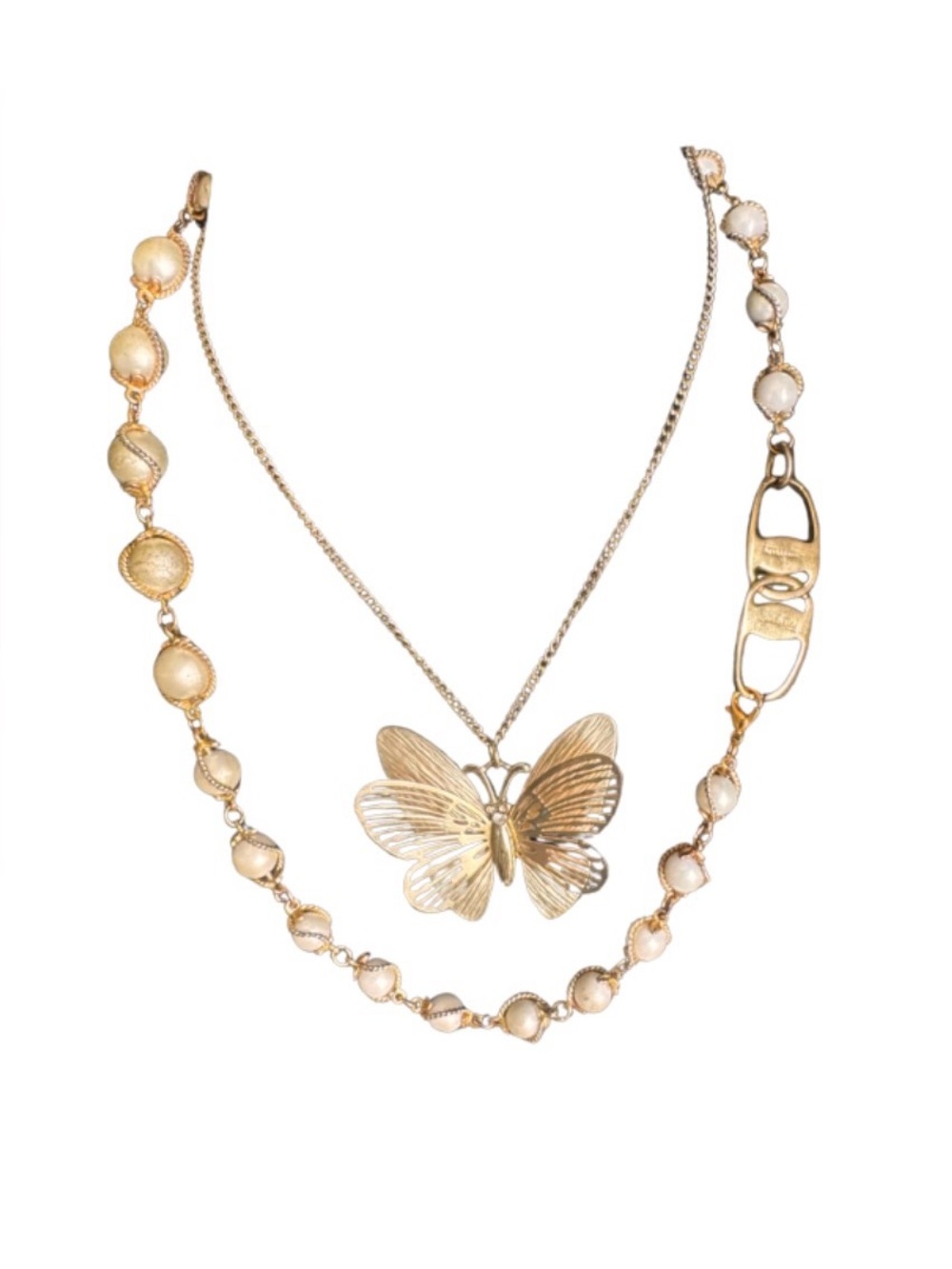 Ferragamo Upcycled Caged Pearl Necklace - Picture 4 of 12